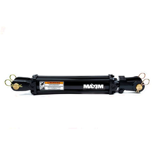 Maxim TC Double Acting Hydraulic Tie Rod Cylinder - 2 Bore Hydraulic Cylinder - Tie-Rod Cylinder for Double Acting Applications - 2” Bore, 18” Stroke, 2500 PSI, 28.25'' Retracted - 3/8 NPT Ports