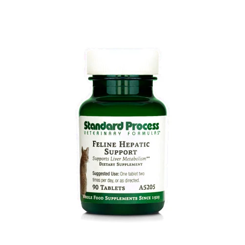 Standard Process Inc. Feline Hepatic Support - Cat Health Supplement for Liver Support - Hepatic Circulation & Liver Metabolism Aid - Tablet Supplement to Aid Hepatic Immune Function - 90 Tablets