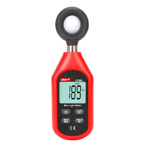 UNI-T UT383 Light Meter Lux Meter Lumens Digital Illuminance Meter 0~199,900 Lux (0~18,500 FC) Foot Candles Luxmeter for Film Photography Plants Photometer Lighting Intensity Brightness Measurement