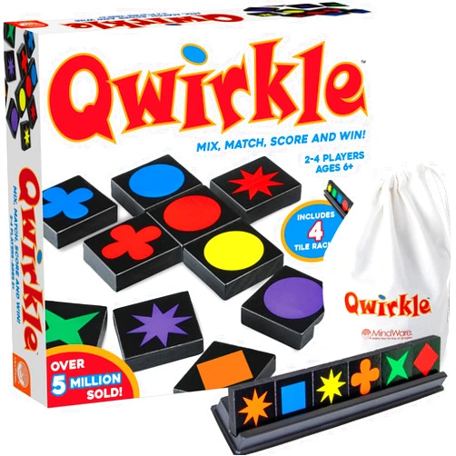 MindWare Qwirkle Board Game, Deluxe Edition - includes Trays