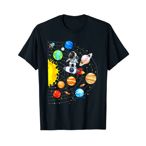 Funny Science Clothes Men Women Boys Girls Kids Solar System Planets Science Space Astronaut Universe Galaxy T-Shirt