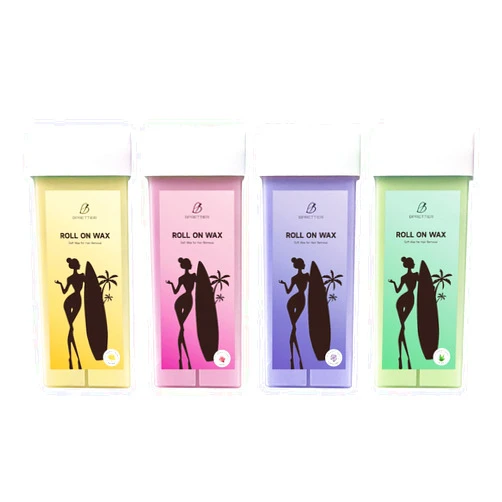 BPrettier Roll on Wax Hair Removal Wax Cartridge Roll on Wax Refill Kit for Legs & Arms (4 Fragrances)