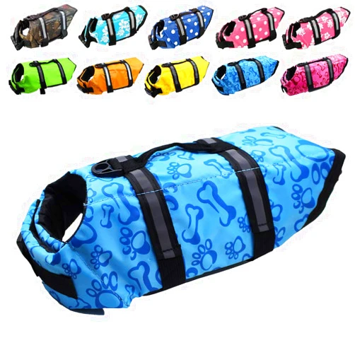 SNIK-S Dog Life Jacket Easy-Fit Adjustable Belt Pet Saver Swimming Safety Swimsuit Preserver with Reflective Stripes for Doggie (XS, Blue)