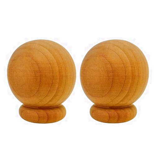 H Highland Manor Wood Products LLC Highland Manor Wood Products Solomon Ball Finial - 3 1/4