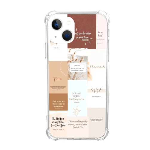 Joktruay God Verses Collage Phone Case Compatible with iPhone 13, Aesthetics God Quotation Collage Teen Girl Boy Silicone Shockproof TPU Bumper Case for iPhone 13