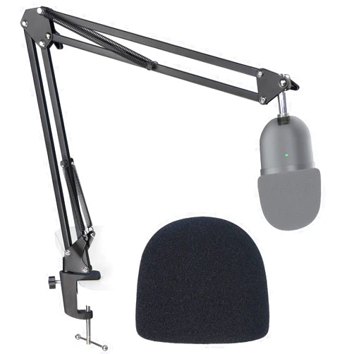 SUNMON Seiren Mini Boom Arm Mic Stand with Pop Filter, Adjustable Suspension Boom Scissor Arm Stand with Pop Filter for Razer Seiren Mini USB Streaming Microphone by SUNMON