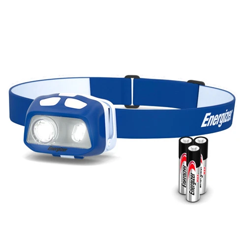 Energizer HDL40 LED Headlamp, 500 Lumen, IPX7 Waterproof, Multi-Colored Headlamp, Hands-Free Light, Batteries Included
