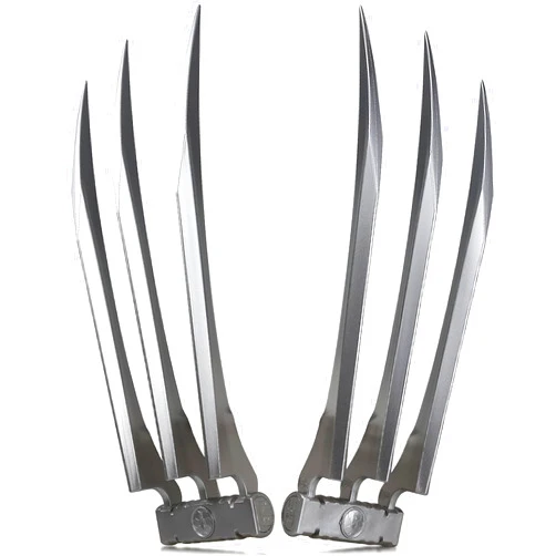 YANYODO Wolverine Claws Realistic Plastic Cosplay Costume Props, Set of 2, Silver, One Size