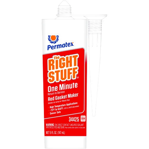 Permatex 34425 Right Stuff 1 Minute Red High Temperature Gasket Maker, 5 oz