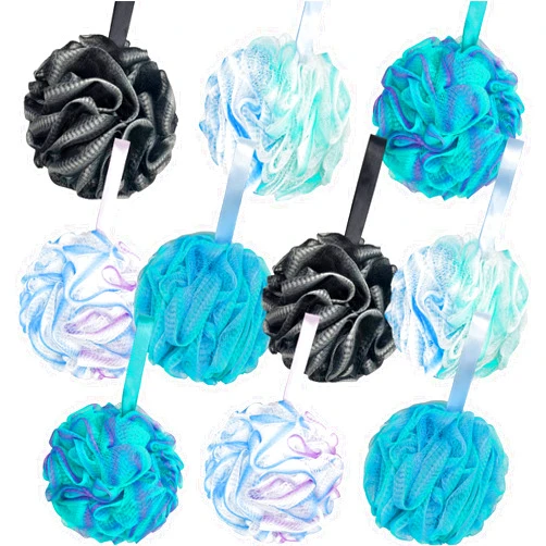 Panxxsen 10 Pack Bath Sponge Shower Loofahs 40g,Mesh Pouf Bath Scrunchies Body Wash Puff,Body Scrubber Exfoliating Bath Sponge for Women and Men