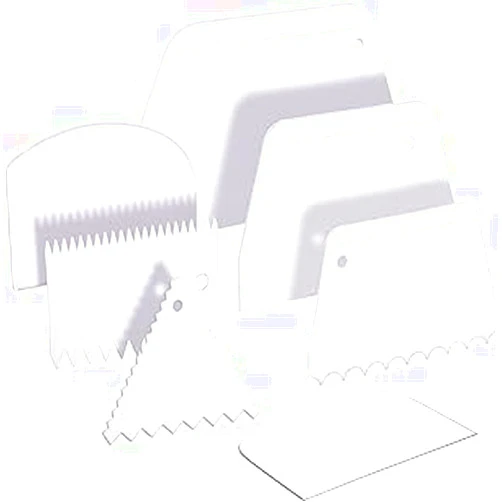 RFAQK Cake Scraper Cake Smoother, 7 Pcs Dough Scraper Bowl Scraper Cutters Cake Icing Scraper Smoother Tool Set for Bread Dough Cake Fondant Icing