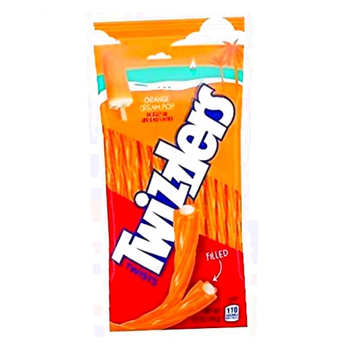 Twizzlers Twists - Orange Cream Pop Filled Candy (Pack of 2)
