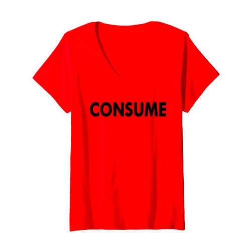 KDK12Studios Womens They live Consume subliminal V-Neck T-Shirt