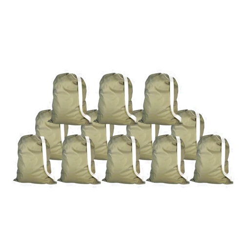 Laundry bags online Pack of 12 Laundry Bags with Strap, Standard size: 30 x 40, Heavy Duty Nylon Commercial Laundromats and Household Storage, machine washable, Made in the USA. (GREY)
