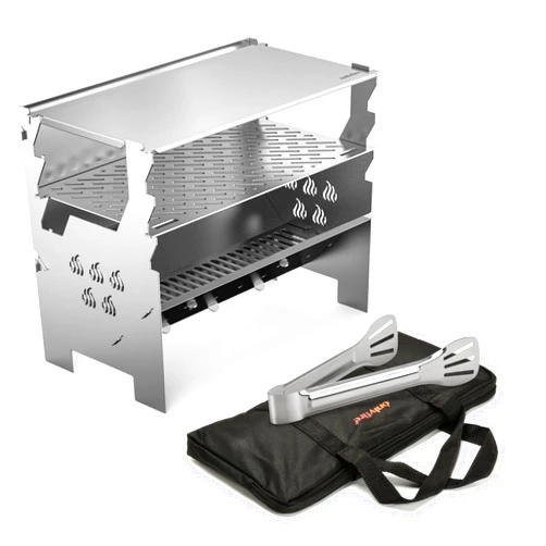 Onlyfire only fire Detachable Portable Charcoal Wood Grill Camping Grill for Picnic, Hiking, Backyard Cooking - with Handbag