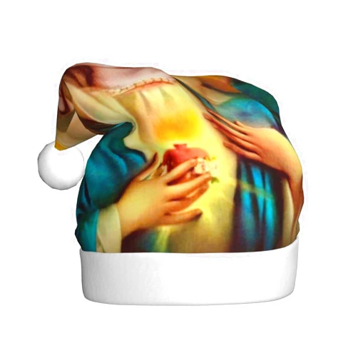 DWWKWJ Virgin Mary Christmas Hat Xmas Holiday Party Hat Santa Hat For Xmas New Year Party Headwear
