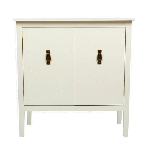WNOEY Wooden Storage Side Cabinet with Shelf, Buffets & Sideboards with 2Doors for Living Room, Modern Natural Style Night Stand for Indoor, Vintage Style Sideboard for Dining Room Office