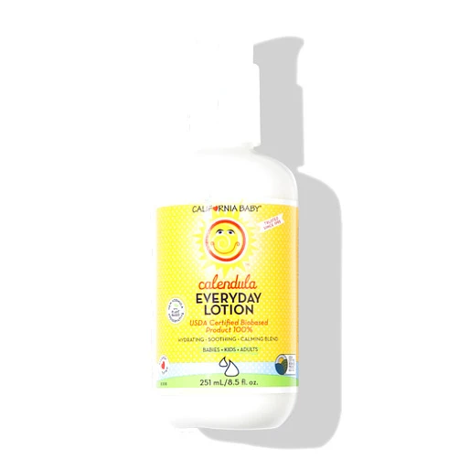California Baby Calendula Lotion | 100% Plant-Based Moisturizer | Lavender Baby Lotion | Face Moisturizer For Dry Skin | Hypoallergenic | 8.5 oz.