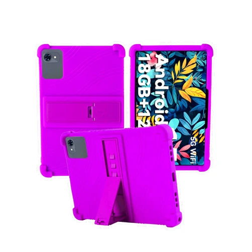 BOVUGAC for Zenva T310 Tablet Case,BOVUGAC Adjustable Stand Shockproof Easy Installation Slim and Lightweight Premium Silicone Protective Shell for Zenva T80 10 Inch Tablet Case Cover.(Purple)