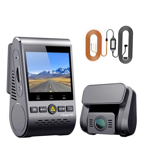 VIOFO A129 Plus Duo 2K Dual Dash Cam with HDR, GPS & Wi-Fi - Front & Rear 1440P/1080P Dash Camera with Night Vision & Motion Detection - Includes Hardwire Kit for Parking Mode