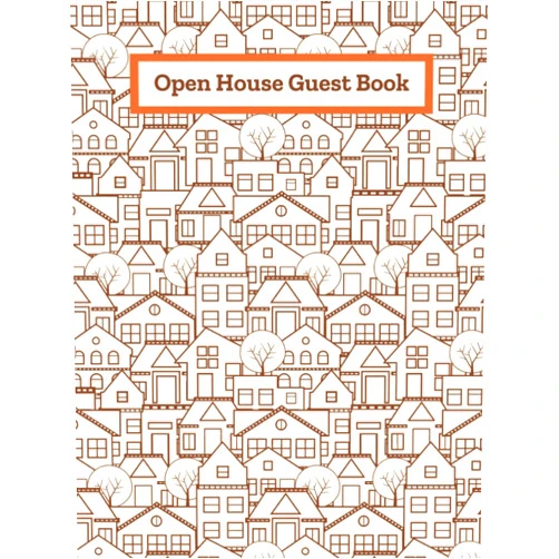 Jenny Fox Open House Guest Book | Real Estate Visitor Guest Book: 8.5 x 11 in Hardcover Open House Registry Book