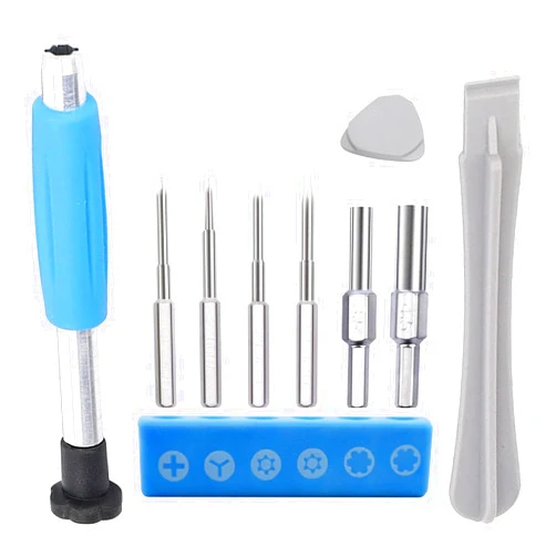 EXSEK Gamebit Screwdriver Set, 3.8mm 4.5mm Security Bits Screwdriver, T8 T6 Triwing & Phillips Screwdrivers Pry Opening Repair Tool Kit for Xbox One Controller Switch PS4 SNES n64 console NES Wii triwing