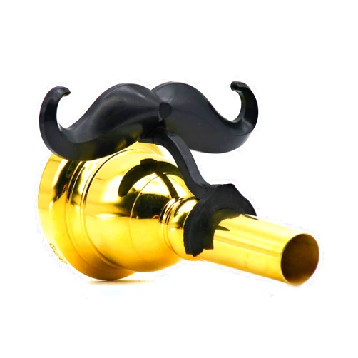 Brasstache - The Original Clip-on Mustache for Large Shank Trombone and Euphonium Mouthpieces (Trombone/Euphonium (Large Shank))