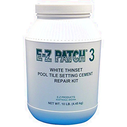 EZ Brand E-Z Patch 3 White Thinset Pool Tile Repair Cement 10 lb.