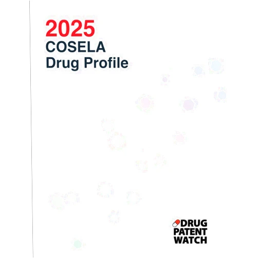 By DrugPatentWatch (Author) COSELA (trilaciclib dihydrochloride) Drug Profile, 2025: COSELA (trilaciclib dihydrochloride) drug patents, litigation, clinical trials, drug prices, ... Business Intelligence Reports)