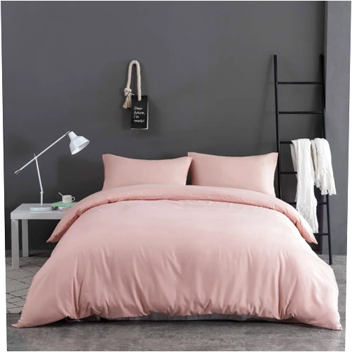 Mohap 1 Duvet Cover with 2 Pillow Shams Queen Size for All Seasons - 3 Piece Home Bedding Comforter Cover with Zipper Closure - Ultra Soft Double Brushed Microfiber, 90 X 90 Inches - Pink