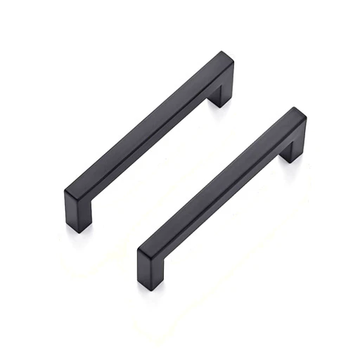Ravinte 10 Pack 5 Inch Square Cabinet Handles Matte Black Pulls Drawer Kitchen Hardware for Cabinets Cupboard.