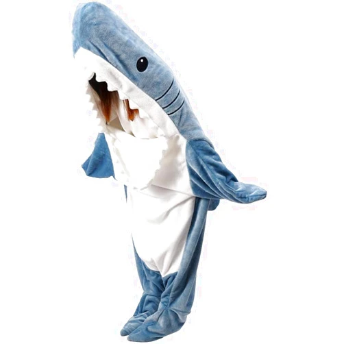 KUAOETAY Shark Blanket Adult, Shark Blanket Super Soft Cozy Flannel Hoodie, Shark Wearable Blanket, Shark Blanket Hoodie Sleeping Bag
