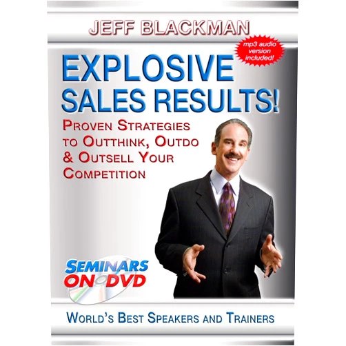 Jeff Blackman (Actor), Michael Jeffreys (Director) Rated: NR Format: DVD Explosive Sales Results! - Proven Strategies to OutThink, OutDo and OutSell Your Competition - Seminars On Demand Sales Training Skills Video - Speaker Jeff Blackman - Includes Streaming Video + DVD + Streaming Audio + MP3 Audio - Works with All Devices