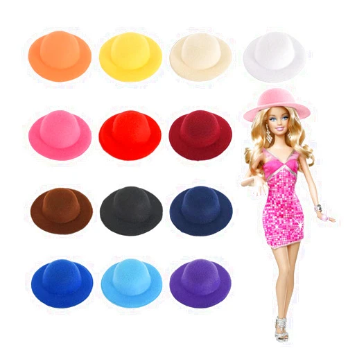 HUIANER Mini Formal Hats 14pcs Doll Hat Art DIY Craft Miniature Doll Decoration Christmas Tree Ornaments Doll Accessories