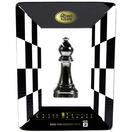 Hanayama Black Cast Puzzle Premium Series ~ Chess Piece Puzzle~ Bishop Decorative Product