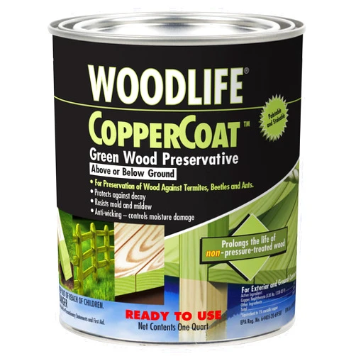 Rust-Oleum 1904A Wolman (Woodlife) CopperCoat Green Wood Preservative-Below Ground, Quart