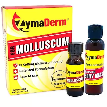 ZymaDerm Natural Molluscum Contagiosum Treatment Duo, ZymaDerm for Molluscum & Tea Tree Oil Body Wash, Plant-Based Formulation for Kids & Adults