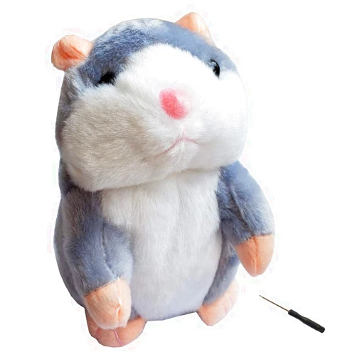 Himeeu Pet Talking Hamster Toy Animal Talking Toys Repeats What You Say Interactive Plush Toys for Boys and Girls