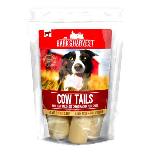 Bark & Harvest Pet Provisions From The Farm Bark & Harvest Premium All Natural Beef Cow Tail Dog Chew Treats (9 Count)