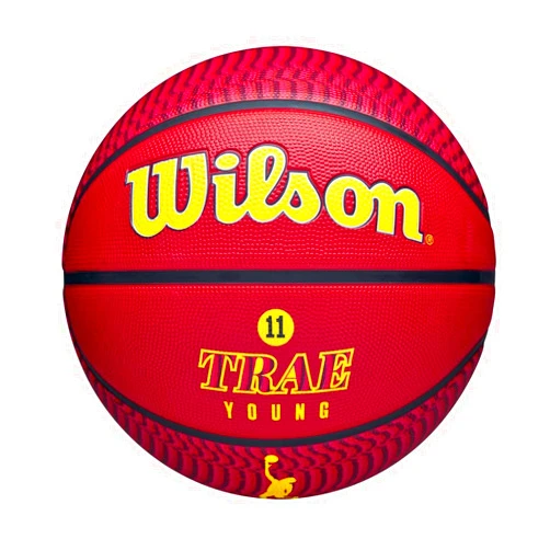 Wilson NBA Player Icon Trae Young Outdoor Ball WZ4013201XB, Women's, Men's Basketballs, Red, 7 EU