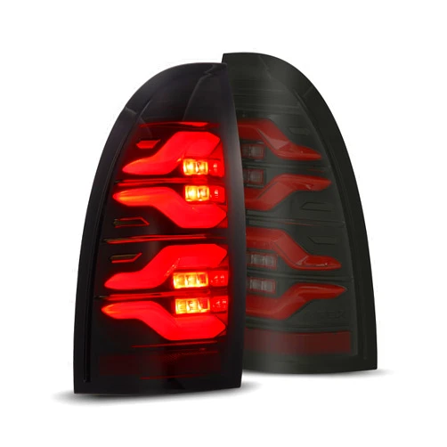 ModifyStreet Alpharex For 05-15 Tacoma LUXX-Series LED Tail Lights Black-Red