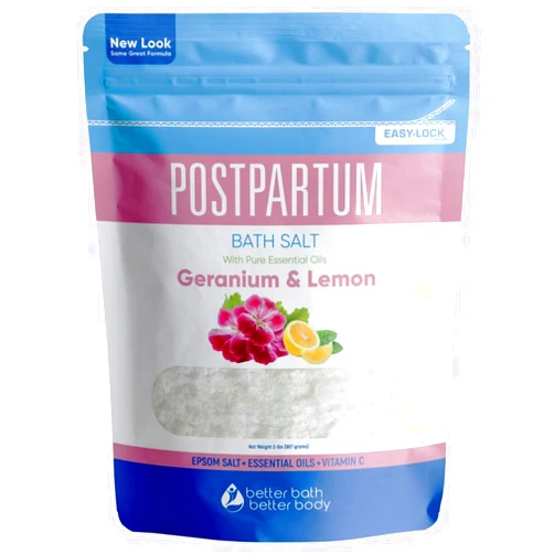 Better Bath Better Body Postpartum Sitz Bath Soak (2 Lbs) Postpartum Care for New Moms Bath Salt with Essential Oils in Easy Press-Lock BPA-Free Pouch Made with Natural Ingredients Made in USA
