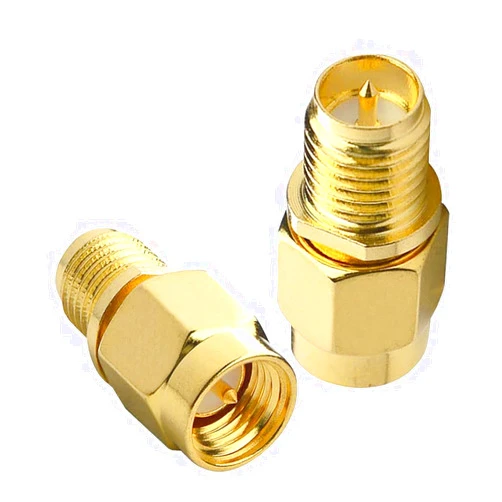 YOTENKO SMA Antenna Cable Connector SMA Male to RP SMA Female RF Coax Adapter Coupler Converter Pack of 2 for WiFi Coaxial Extension Cable