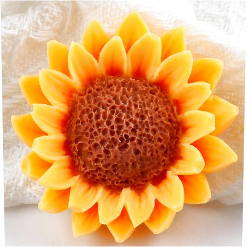XIAOSHUI Sunflower Silicone Molds Sunflower Candle Mold Sunflower Molds for Flower Candle Making Candle Home Decorate Mold
