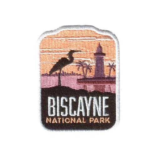 Vagabond Heart Biscayne National Park Patch - Biscayne Souvenir - Iron On Travel Badge