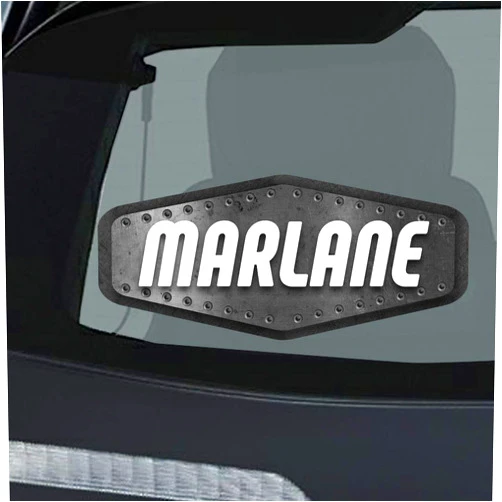 Makoroni Marlane Name, CAR Magnet-Magnetic Bumper Sticker 3.5x8 or 4.5x10 inc, DesX29