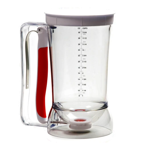 Norpro 1013 Batter Dispenser Clear/Red, 4 cup