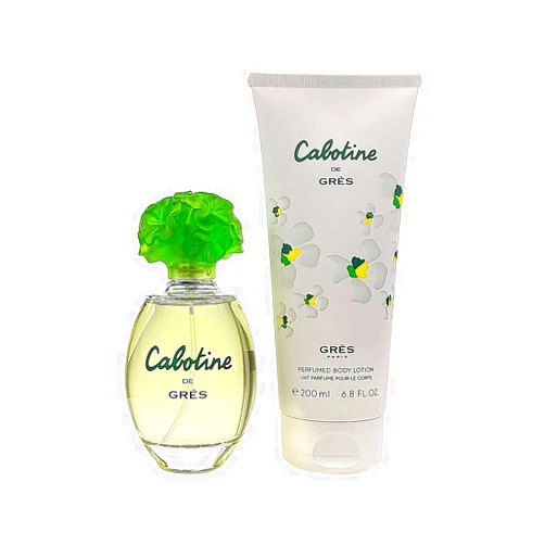 Fiico Parfums Gres Cabotine De Gres 2 Pc. Gift Set ( 1 x EDT Spray 3.4 oz + 1 x Perfumed Body Lotion 6.76 oz ) (7640111505815)