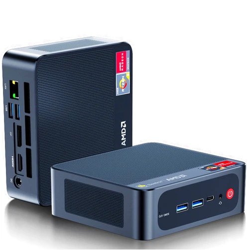 Beelink Mini PC, AMD Ryzen 5 5560U(6C/12T, Up to 4.0GHz), 16GB DDR4 RAM 500GB NVMe SSD, SER5 Mini Desktop Computer Support 4K@60Hz Triple Display/WiFi6/BT5.2/DP+HDMI/USB3.2 for Gaming/Office/Home