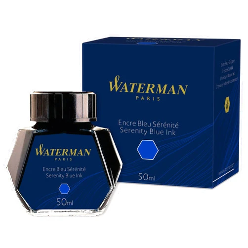 Waterman Fountain Pen Ink Serenity Blue 50ml Bottle